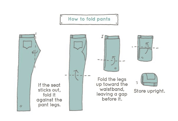 Konmari - metoden: Brette bukser